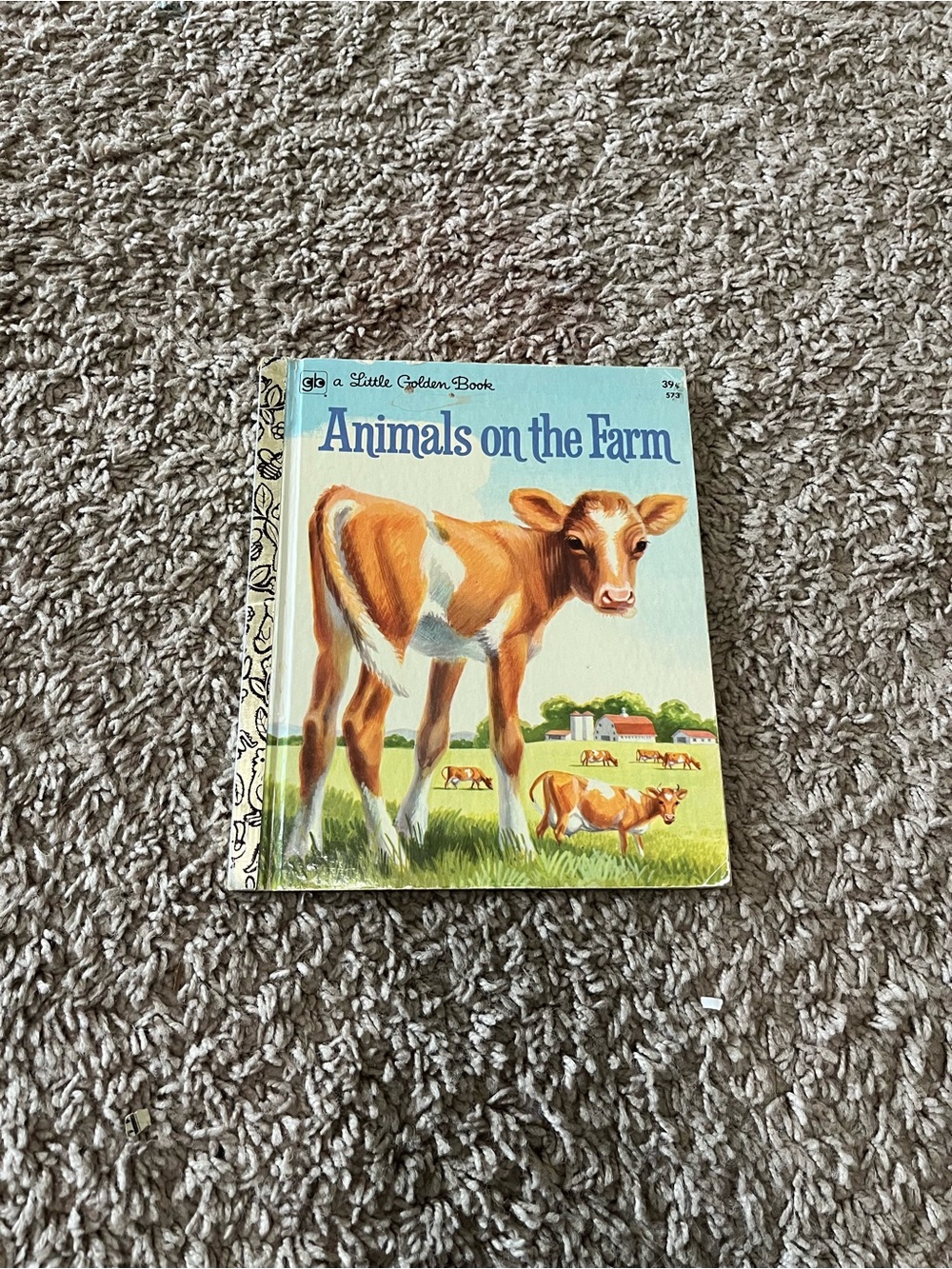Animals on the Farm Little Golden Book #573 Jan Pfloog 1968 Vintage